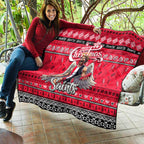 Saints Football Xmas Quilt Australia AFL Mascot
