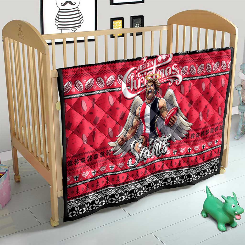 Saints Football Xmas Quilt Australia AFL Mascot
