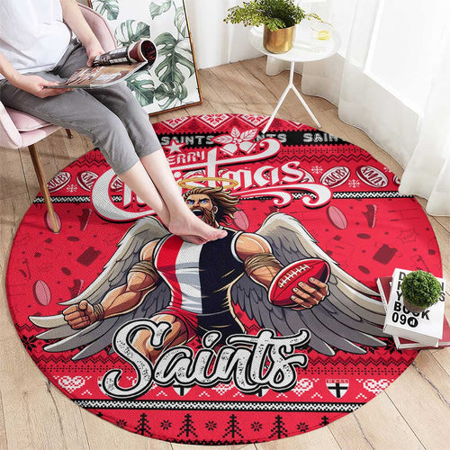 Saints Football Xmas Round Carpet Australia AFL Mascot
