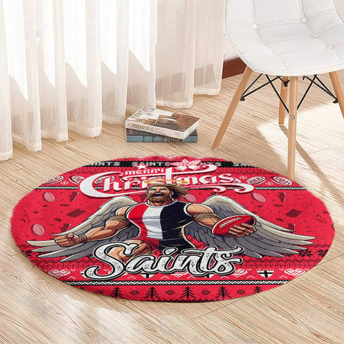 Saints Football Xmas Round Carpet Australia AFL Mascot