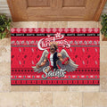 Saints Football Xmas Rubber Doormat Australia AFL Mascot