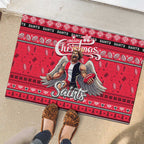 Saints Football Xmas Rubber Doormat Australia AFL Mascot