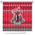 Saints Football Xmas Shower Curtain Australia AFL Mascot