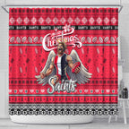 Saints Football Xmas Shower Curtain Australia AFL Mascot