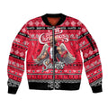 Personalized Saints Rugby Xmas Sleeve Zip Bomber Jacket Australia AFL Mascot