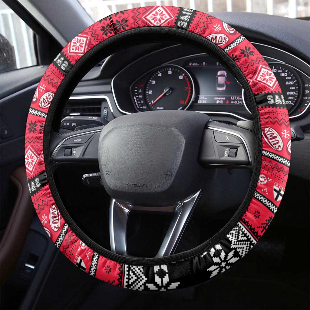 Saints Football Xmas Steering Wheel Cover Australia AFL Mascot