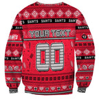 Personalized Saints Rugby Xmas Sweatshirt Australia AFL Mascot