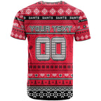 Personalized Saints Rugby Xmas T Shirt Australia AFL Mascot