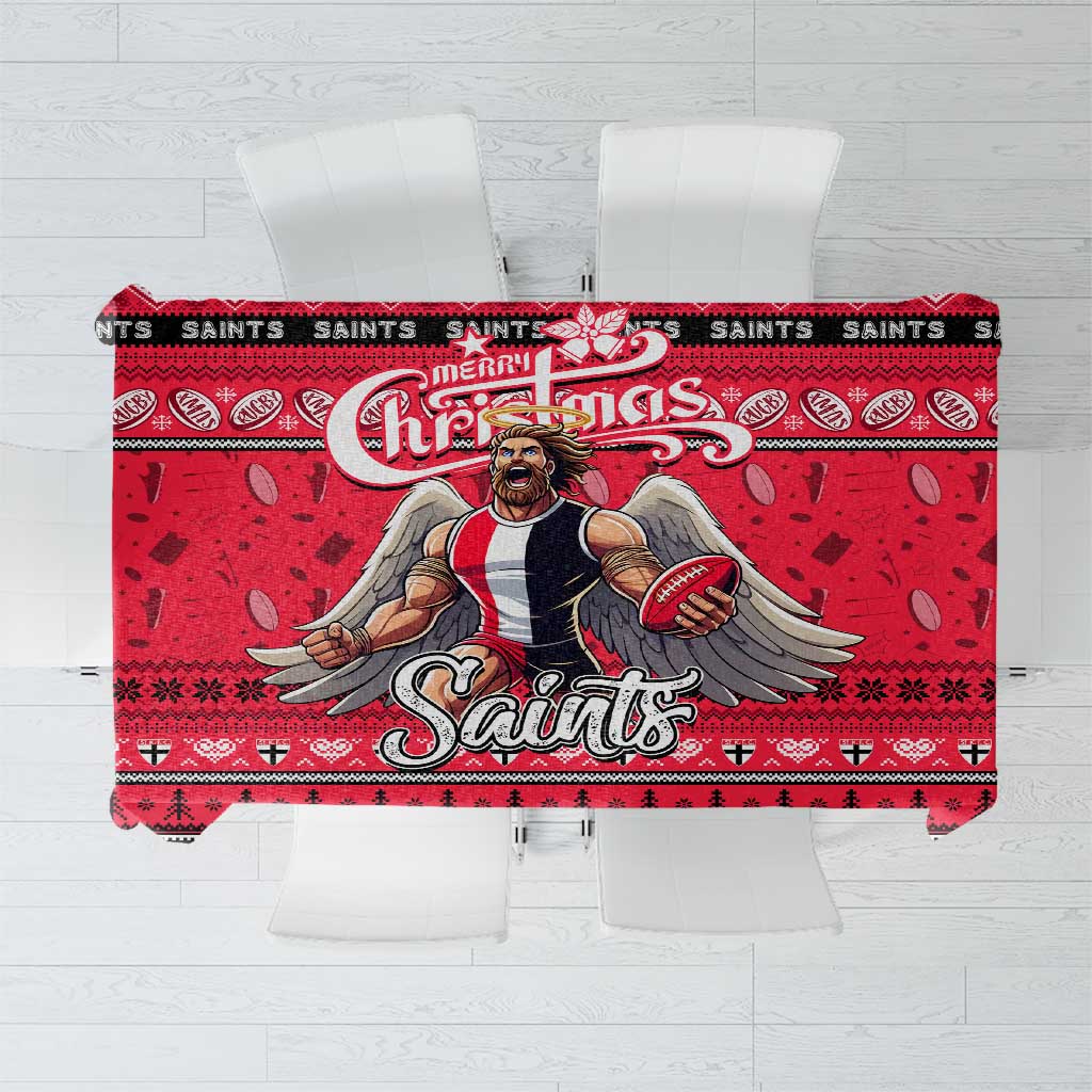 Saints Football Xmas Tablecloth Australia AFL Mascot