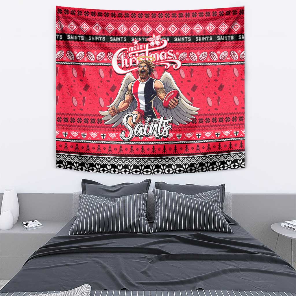 Saints Football Xmas Tapestry Australia AFL Mascot