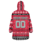 Personalized Saints Rugby Xmas Wearable Blanket Hoodie Australia AFL Mascot