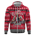 Personalized Saints Rugby Xmas Zip Hoodie Australia AFL Mascot