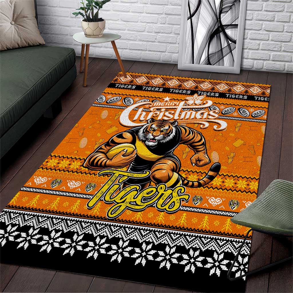 Tigers Football Xmas Area Rug Australia AFL Mascot