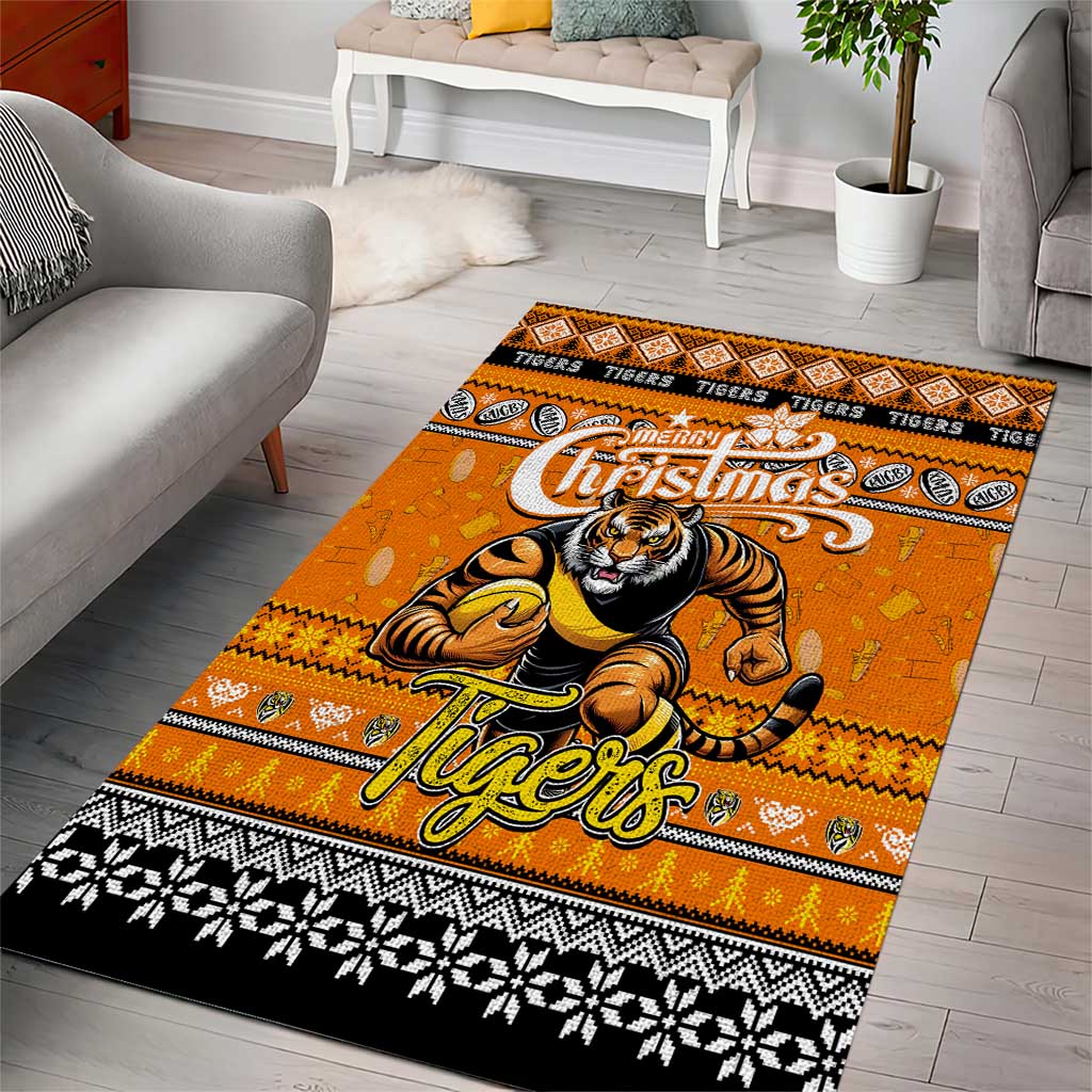 Tigers Football Xmas Area Rug Australia AFL Mascot