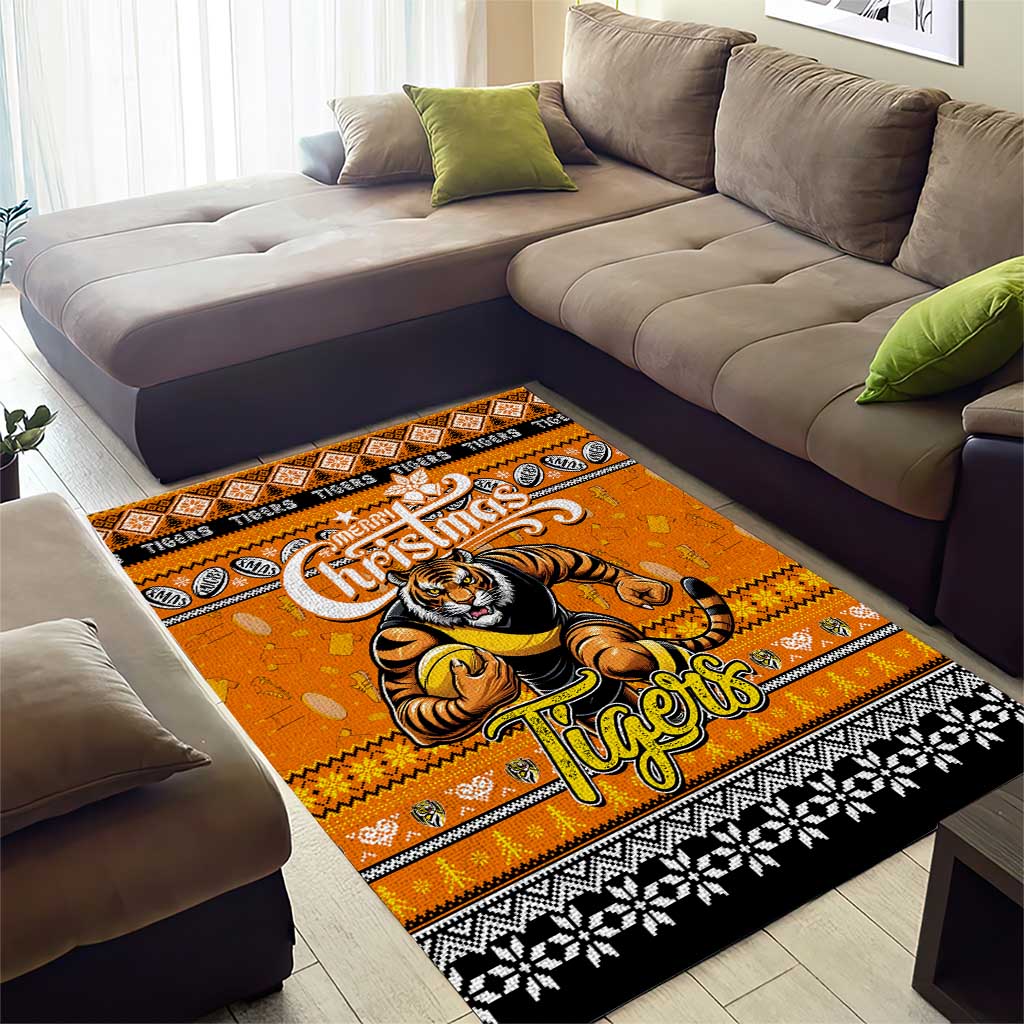 Tigers Football Xmas Area Rug Australia AFL Mascot
