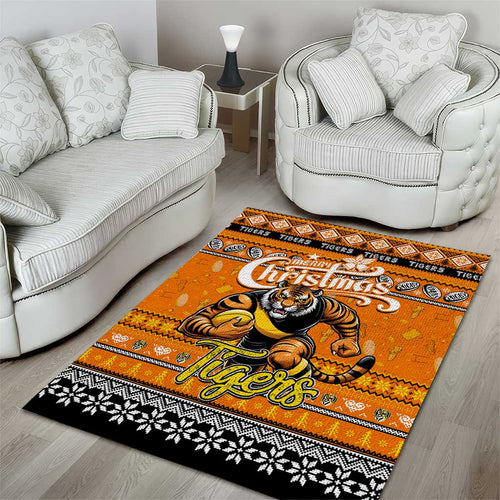 Tigers Football Xmas Area Rug Australia AFL Mascot
