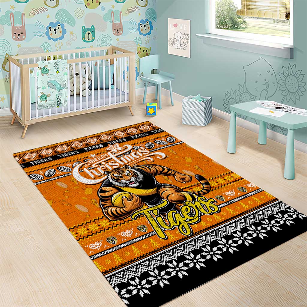 Tigers Football Xmas Area Rug Australia AFL Mascot