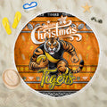 Tigers Football Xmas Beach Blanket Australia AFL Mascot