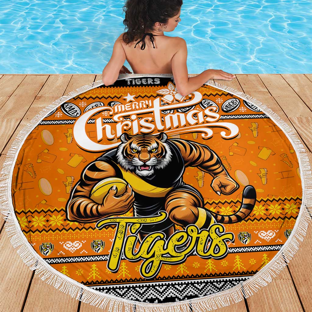Tigers Football Xmas Beach Blanket Australia AFL Mascot
