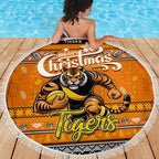 Tigers Football Xmas Beach Blanket Australia AFL Mascot
