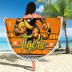 Tigers Football Xmas Beach Blanket Australia AFL Mascot