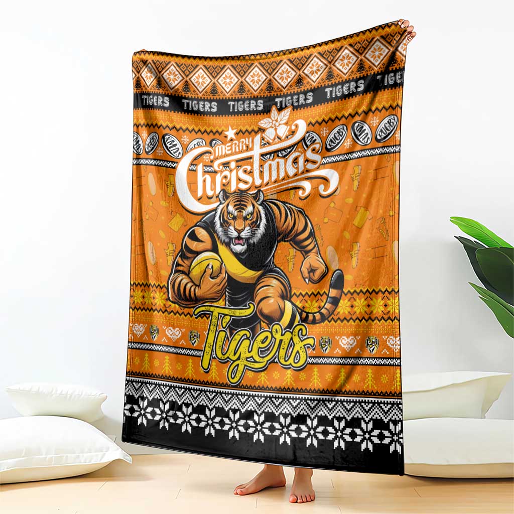 Tigers Football Xmas Blanket Australia AFL Mascot