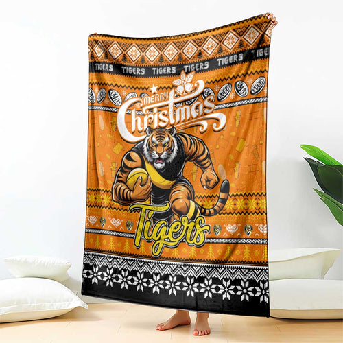 Tigers Football Xmas Blanket Australia AFL Mascot