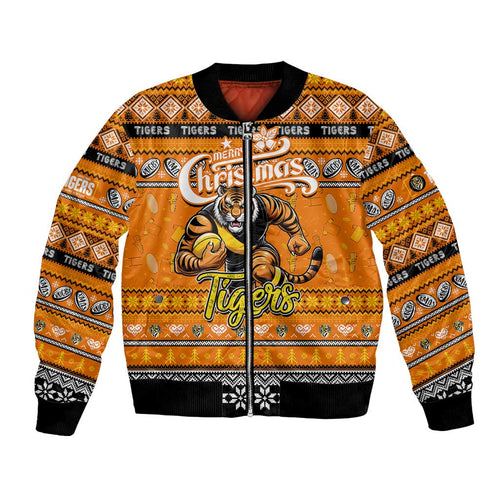 Personalized Tigers Rugby Xmas Bomber Jacket Australia AFL Mascot