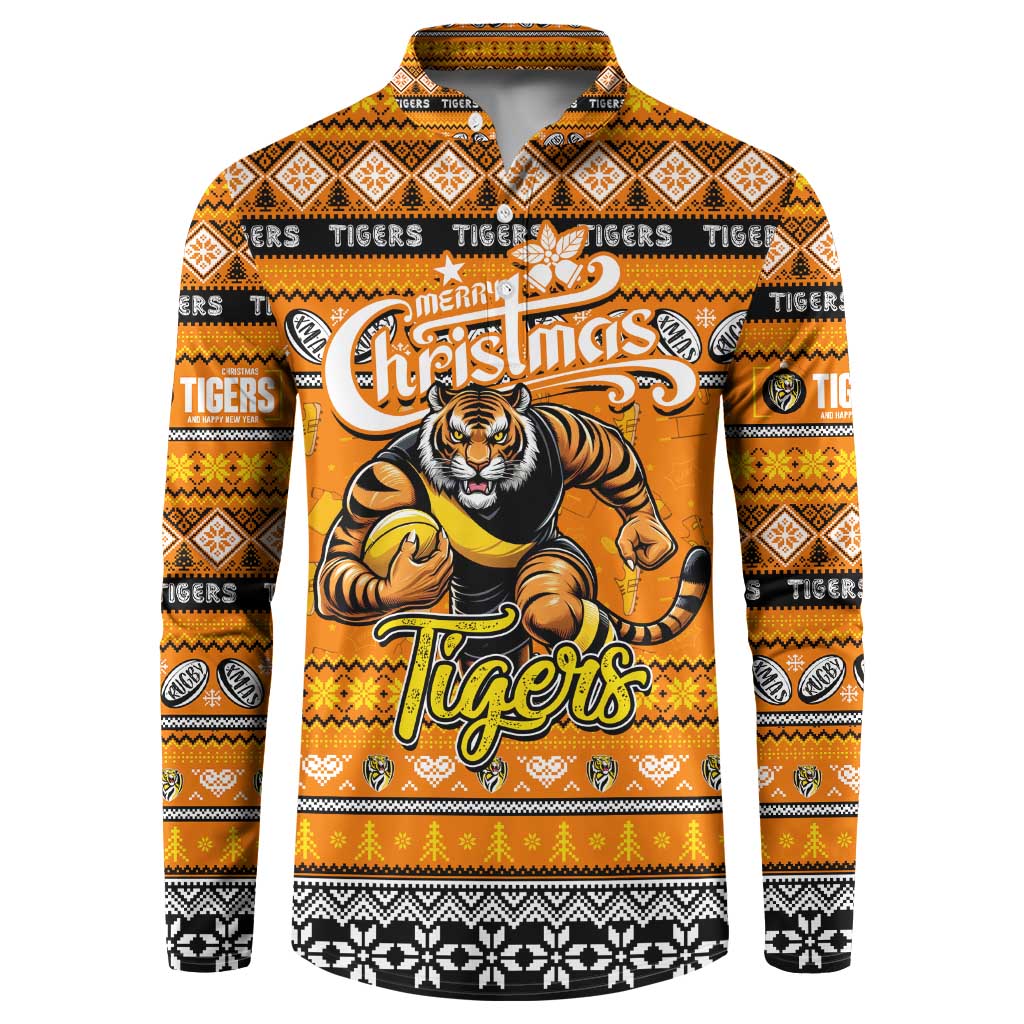 Personalized Tigers Rugby Xmas Button Sweatshirt Australia AFL Mascot