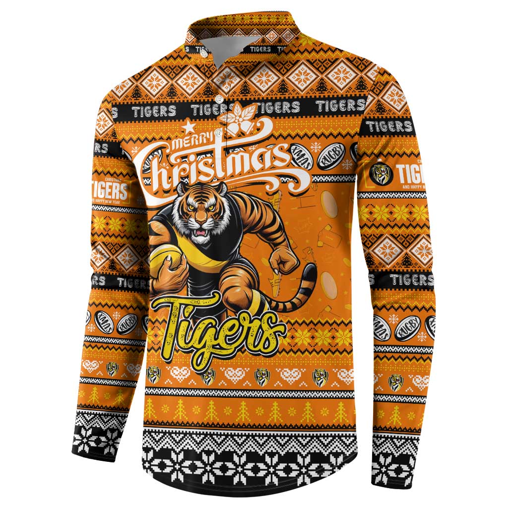 Personalized Tigers Rugby Xmas Button Sweatshirt Australia AFL Mascot