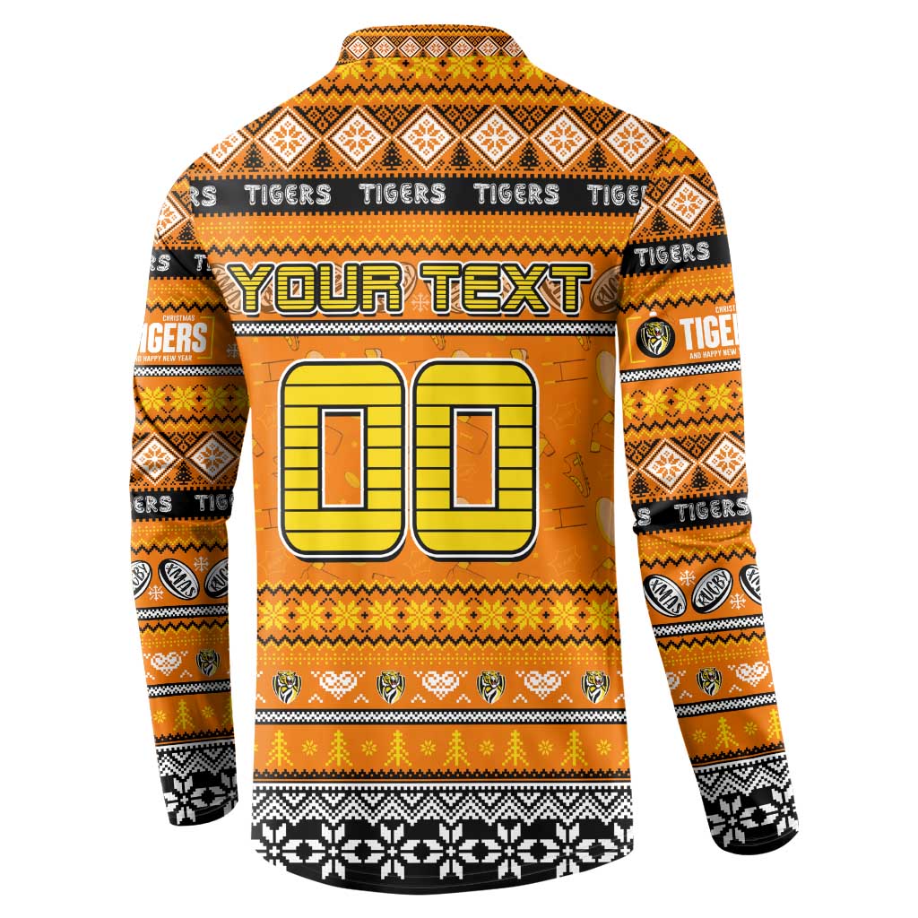 Personalized Tigers Rugby Xmas Button Sweatshirt Australia AFL Mascot