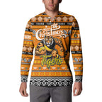 Personalized Tigers Rugby Xmas Button Sweatshirt Australia AFL Mascot