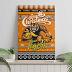 Tigers Football Xmas Canvas Wall Art Australia AFL Mascot