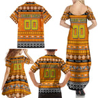 Personalized Tigers Rugby Xmas Family Matching Summer Maxi Dress and Hawaiian Shirt Australia AFL Mascot