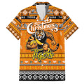 Personalized Tigers Rugby Xmas Family Matching Summer Maxi Dress and Hawaiian Shirt Australia AFL Mascot