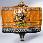 Tigers Football Xmas Hooded Blanket Australia AFL Mascot