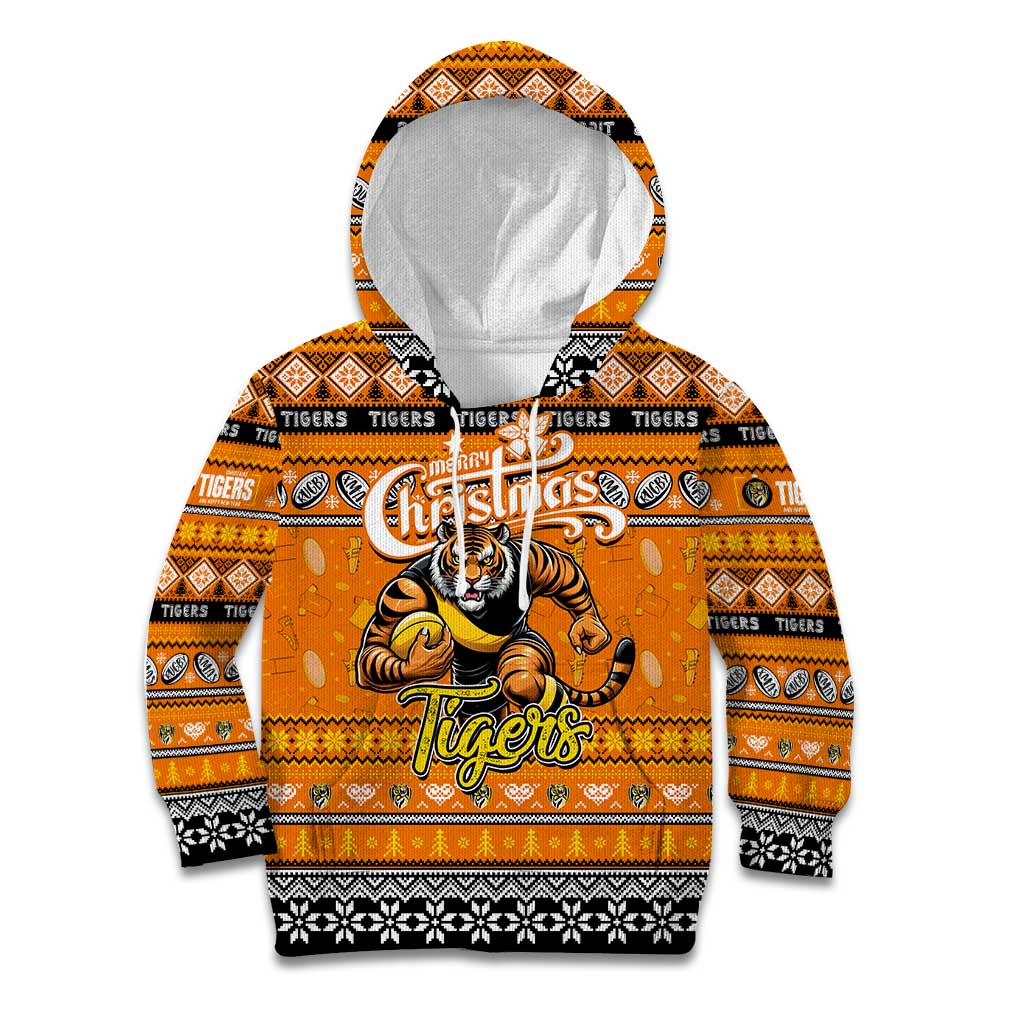Personalized Tigers Rugby Xmas Kid Hoodie Australia AFL Mascot