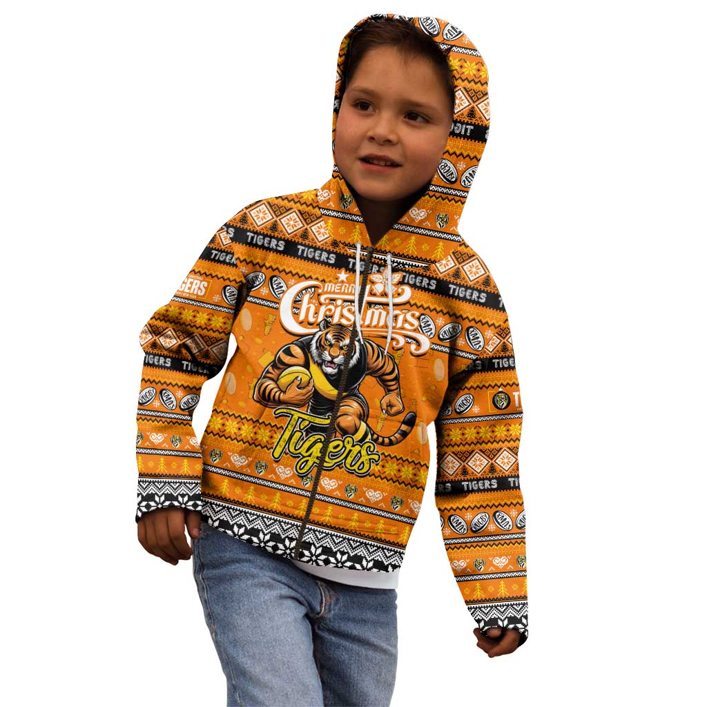 Personalized Tigers Rugby Xmas Kid Hoodie Australia AFL Mascot