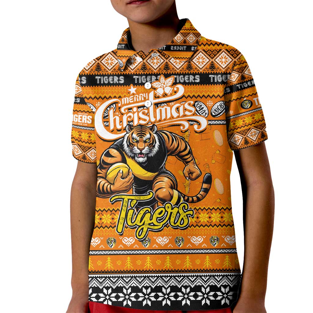 Personalized Tigers Rugby Xmas Kid Polo Shirt Australia AFL Mascot