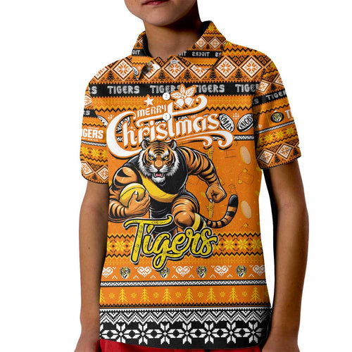 Personalized Tigers Rugby Xmas Kid Polo Shirt Australia AFL Mascot