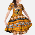 Personalized Tigers Rugby Xmas Kid Short Sleeve Dress Australia AFL Mascot