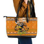 Tigers Football Xmas Leather Tote Bag Australia AFL Mascot