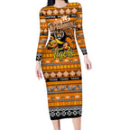 Personalized Tigers Rugby Xmas Long Sleeve Bodycon Dress Australia AFL Mascot