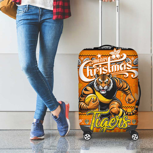 Tigers Football Xmas Luggage Cover Australia AFL Mascot