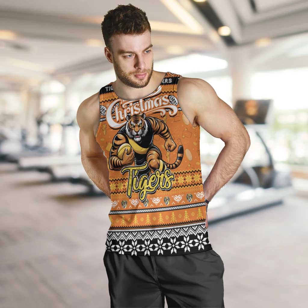 Personalized Tigers Rugby Xmas Men Tank Top Australia AFL Mascot