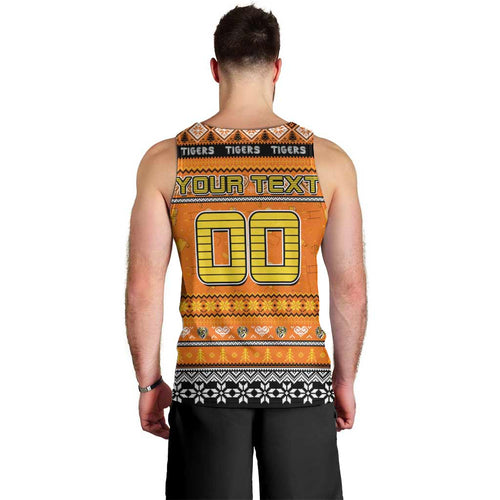 Personalized Tigers Rugby Xmas Men Tank Top Australia AFL Mascot