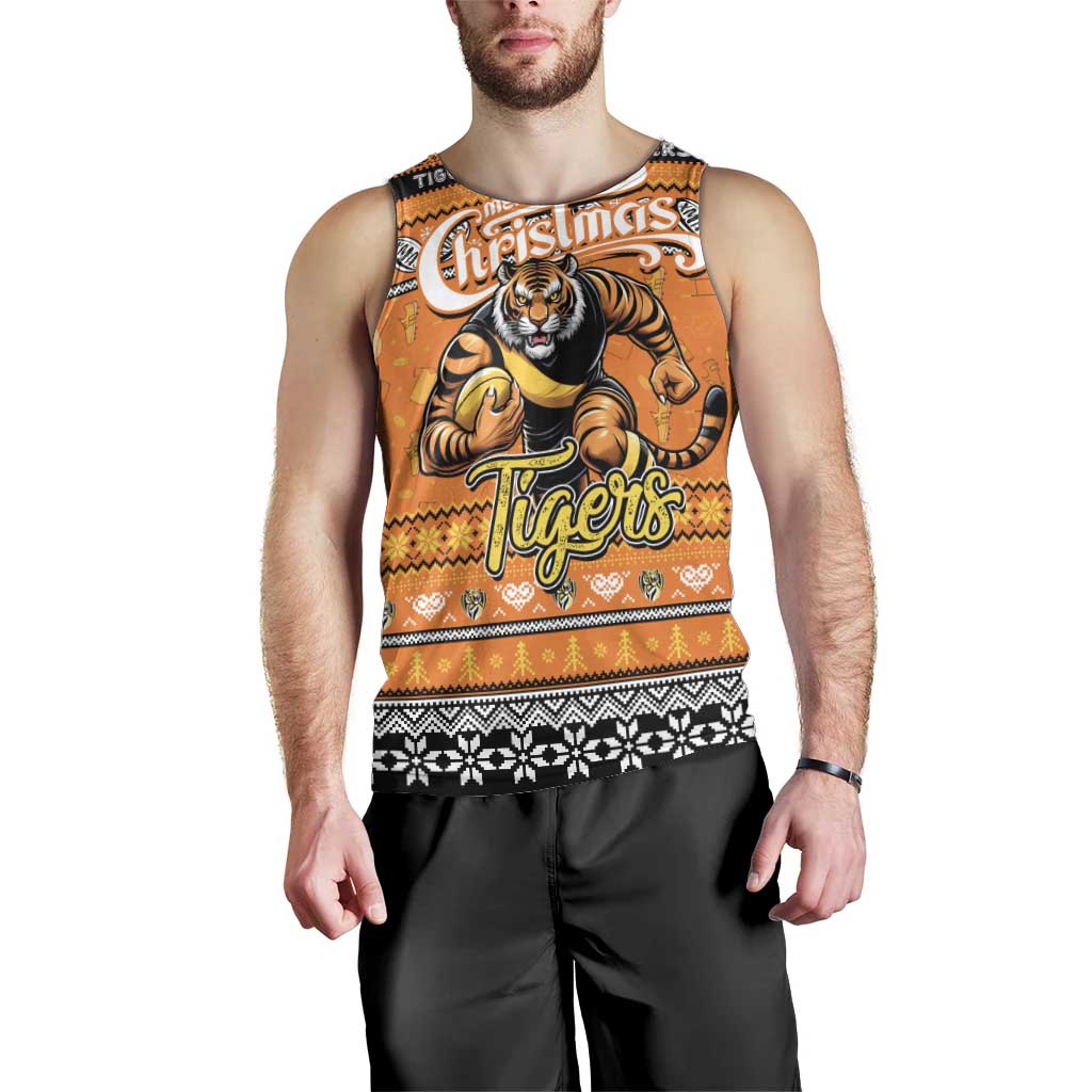 Personalized Tigers Rugby Xmas Men Tank Top Australia AFL Mascot