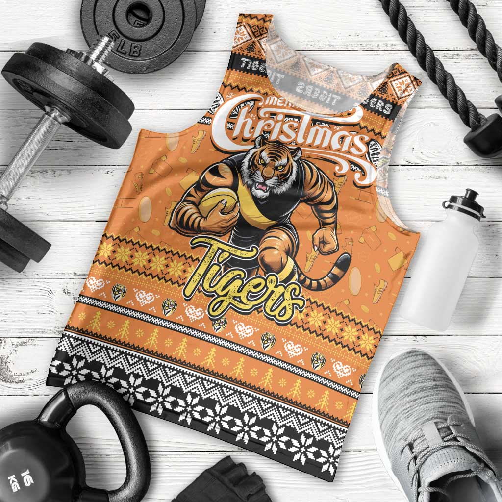 Personalized Tigers Rugby Xmas Men Tank Top Australia AFL Mascot