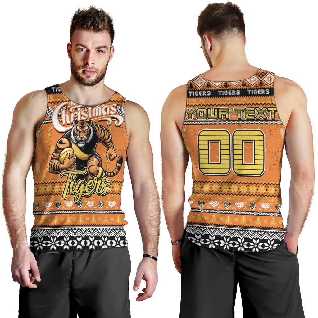 Personalized Tigers Rugby Xmas Men Tank Top Australia AFL Mascot