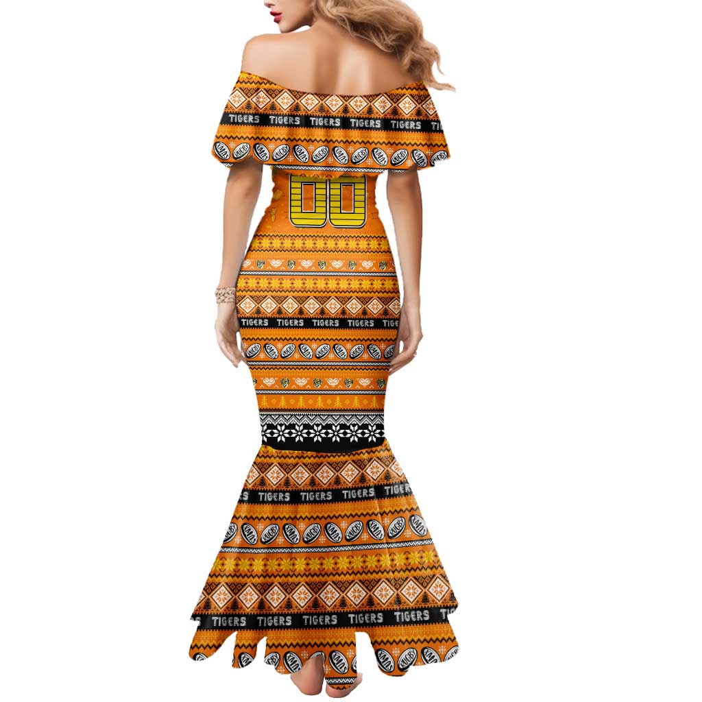 Personalized Tigers Rugby Xmas Mermaid Dress Australia AFL Mascot
